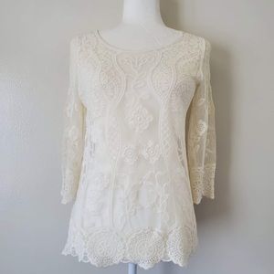 Xhilaration Floral Lace Top
